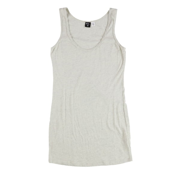 BDG Womens Heathered Scoop Neck Tank Top, White, Small