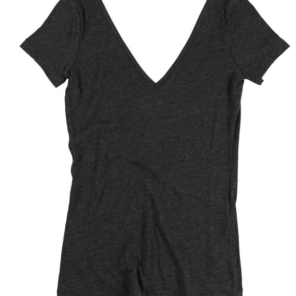 BDG Womens Solid Basic T-Shirt, Grey, Large