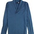 thumbnail image 1 of BDG Womens Solid Split-Neck Pullover Blouse, Blue, Medium, 1 of 2