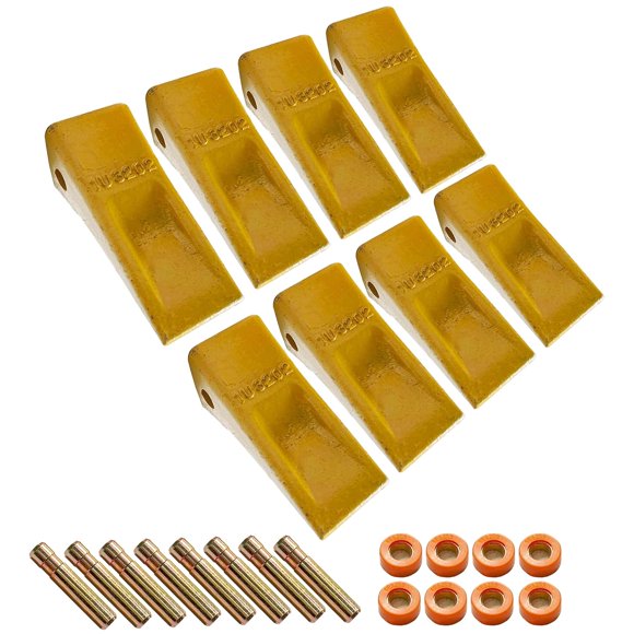 BDI Wear Parts 1U3202 Excavator Bucket Teeth, Bucket Tooth Takes Pins 8E6208 and Retainers 8E6209 for J200 Series (8PK)