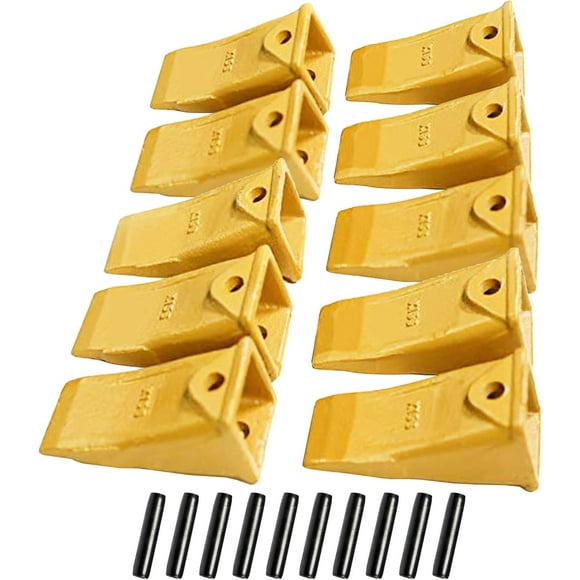 BDI Wear Parts X156 Dirt Bucket Teeth, Bucket Tooth with P156 Pins for Skid Steer and Mini Excavators-10PK