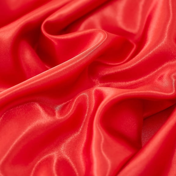 BDIUA-1 Pack 108 Inch Red Round Tablecloth, Silky Satin Tablecloth Overlay Smooth Fabric Table Cover, Table Decoration for Wedding Party Banquet Events