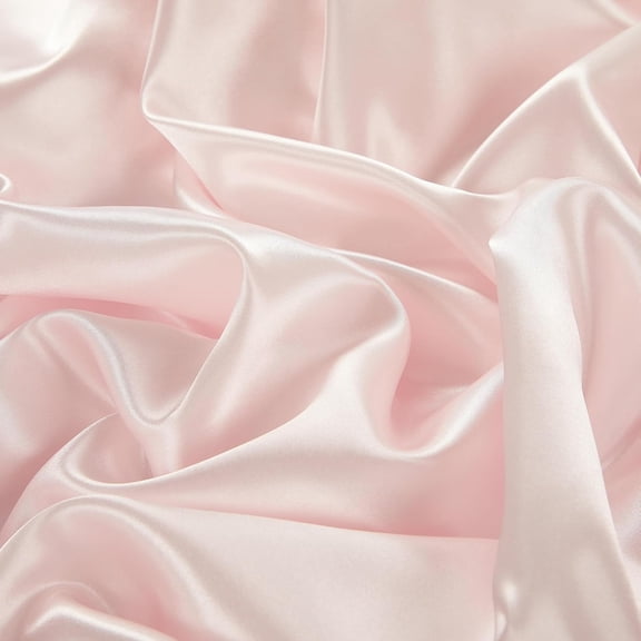 BDIUA-1 Pack 90 Inch Blush Pink Round Tablecloth, Silky Satin Tablecloth Overlay Smooth Fabric Table Cover, Table Decoration for Wedding Party Banquet Events