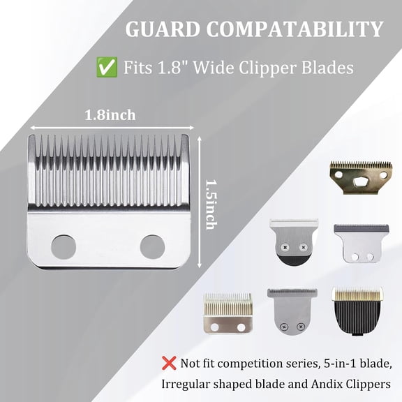 BDIUA-10 Pack Professional Heart-Shaped for Wahl Clipper Guards SetCoded Cutting Guides Compatible with Wahl Guards - 1/16 to 1