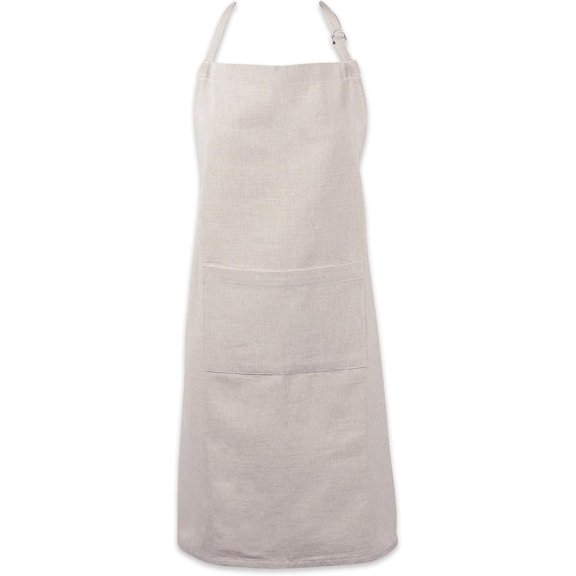 BDIUA-100% Cotton Solid Chambray Kitchen Set, Chef Apron, Natural, 1 Piece