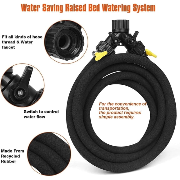 BDIUA-10FT for Trees 1/2" Water-Saving Soaker Hose with Solid Brass Connectors, Drip Irrigation Kit