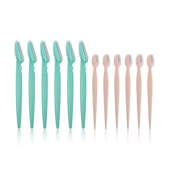 BDIUA-12 Count Dermaplaner Razor for Face 2 Sizes, Ladies Face Shaver for Peach Fuzz, Micro Blade Facial Razors for Women, Brow Shaper, Derma Blade, Dermabrasion, Facial Tools for Estheticians