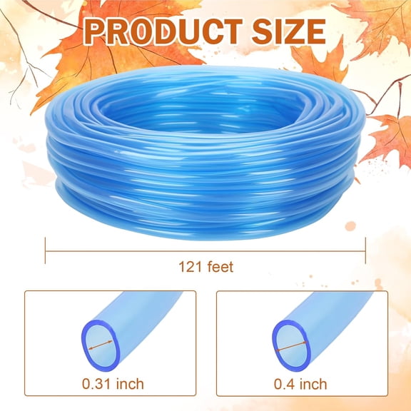 BDIUA-121 Ft Maple Syrup Tree Tapping Tubing Line Maple Syrup Vacuum Tubing Syrup Collection Tubes Vacuum Line Hose for Maple Syrup Collection Supplies