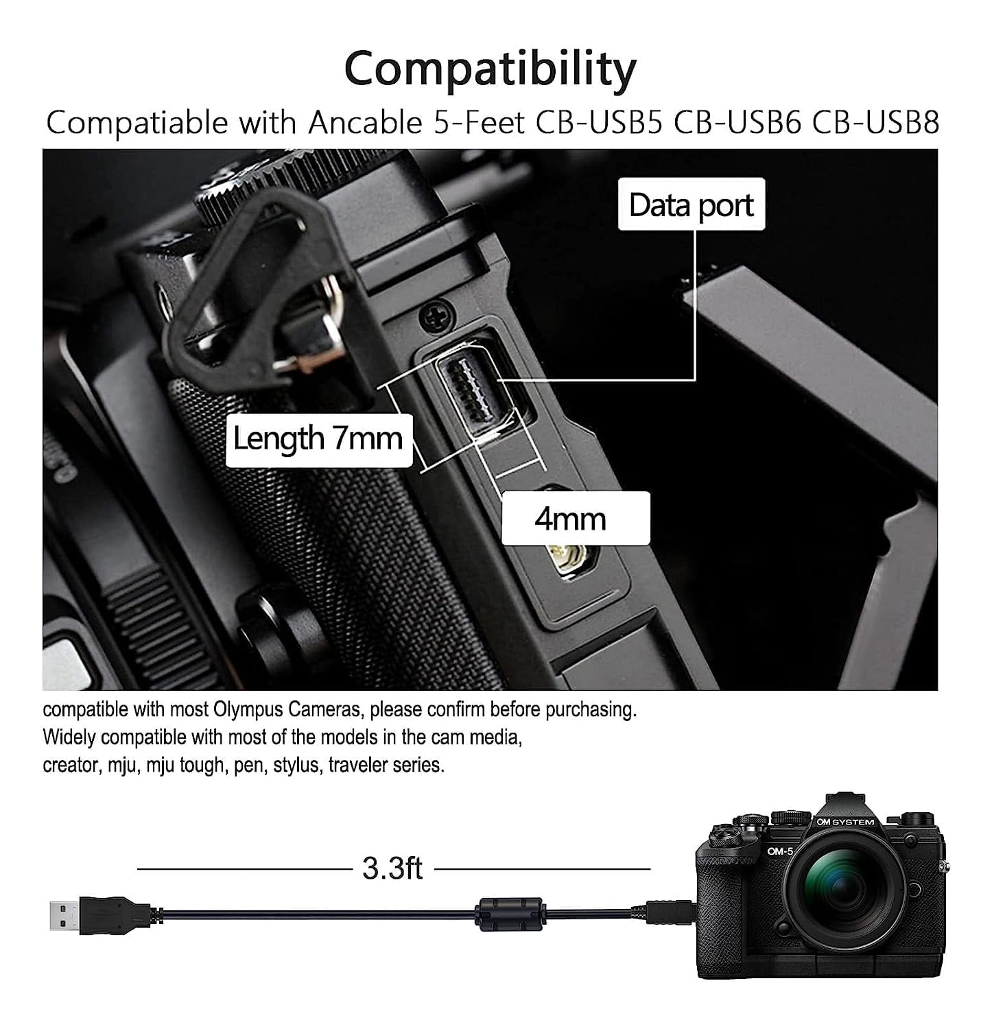 Olympus Tough Tg Charger Cable