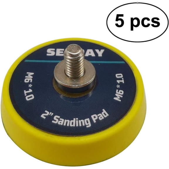 BDIUA-2 Inch DA Polisher & Sander Pad 5PCS - M6 Thread - Hook & Loop Random Orbital Backing Plate
