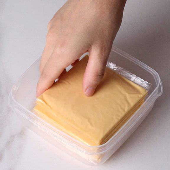 BDIUA-2 Pack-Cheese slicer Storage Containers with lids airtight Keeps slice Cheese Fresh and Delicious Reusable Preservation Container for Fridge