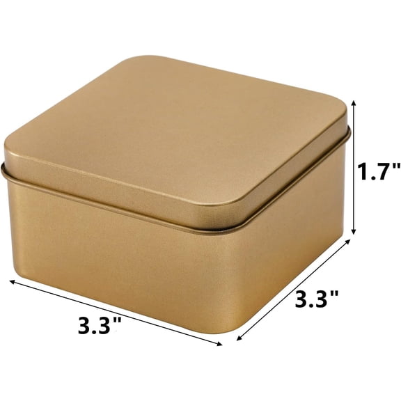 BDIUA-20 Pack Tin Boxes with Lids, Empty Metal Tins, Portable Storage Metal Tin Container Organizer for Cookie, Candy, Treats, Gifts, Favors and Crafts