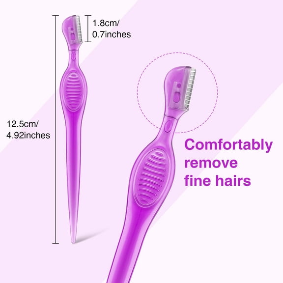 BDIUA-24 Pieces Eyebrow Razor Mini Portable Eyebrow Shaver Multipurpose Face Razors Stainless Steel Makeup Face Care Tools with Precision Cover for Women Men Face Hair Removers