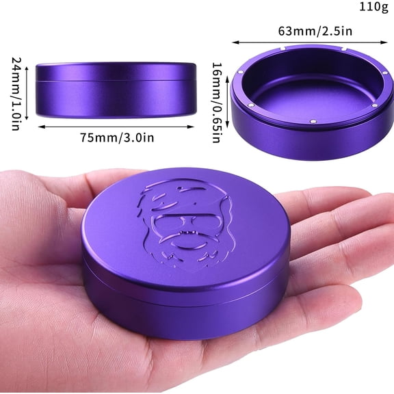 BDIUA-3.0inch Magnetic Metal Can, Holder, Metal Container, Carved Tin with Magnetic Closure, Aluminum Container, Slim Pouch Can, zyn metal can,zyn container Storage Box Set (violet)