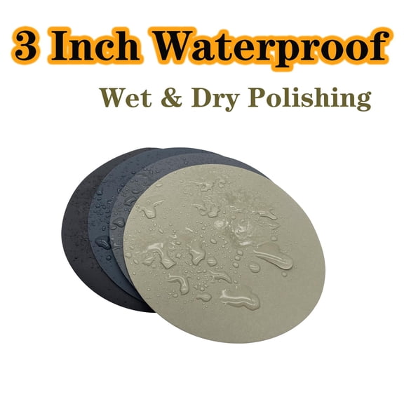 BDIUA-3 Inch Sanding Discs, 50pcs 400 Grit Premium Silicon Carbide Sandpaper, Wet Dry Hook and Loop Sand Paper for Wood Metal or Auto