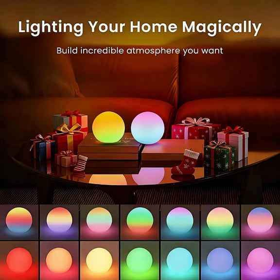 BDIUA-3-inch Floating Pool Lights, Color Changing Rechargeable Pool Lights, IP65 Waterproof LED Ball Light, Bathtub Lamp, Remote Control, Sphere Orb for Patio, Yard, Nursery, Decor, Gift (1 Pack)