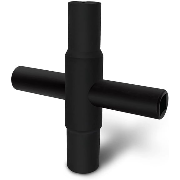BDIUA-4-Way Sillcock Water Shut Off Key, 2 Packs, 40 Cr Steel, Compatible with 1/4, 9/32, 5/16, 11/32 Inch Stems, Black