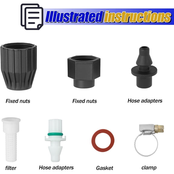 BDIUA-48" Reinforced Nylon Sprayer Hose Kit 6-8105 for Chapin Backpack Sprayers, Installation Instructions Included