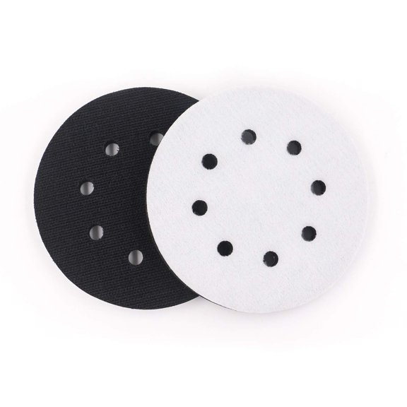 BDIUA-5 Pack 5 Inch 8 Holes Soft Density Interface Pads Hook and Loop 5" Sponge Cushion Buffer Backing Pad (Set of 5)