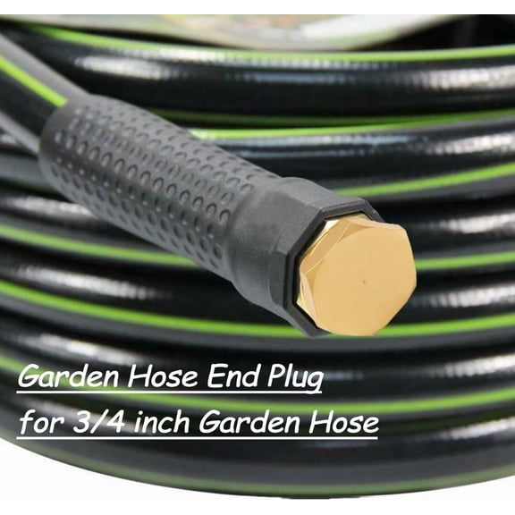 BDIUA-5PCS Brass Garden Hose End Plug Cap 3/4" GHT Male Thread Spigot Outer Hex Plugs Caps Fittings