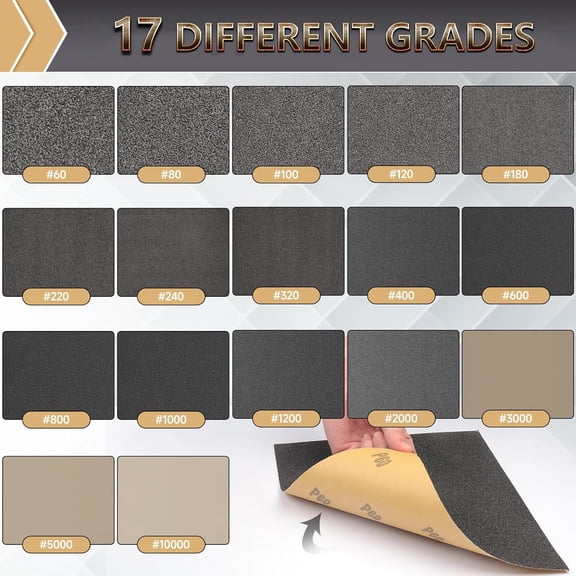 BDIUA-6-Sheet 3000 Grit Wet Dry Sandpaper, 9 x 11 Inch Fine Sand Paper Silicon Carbide Abrasive Sanding Sheets for Woodworking, Automotive and DIY Projects