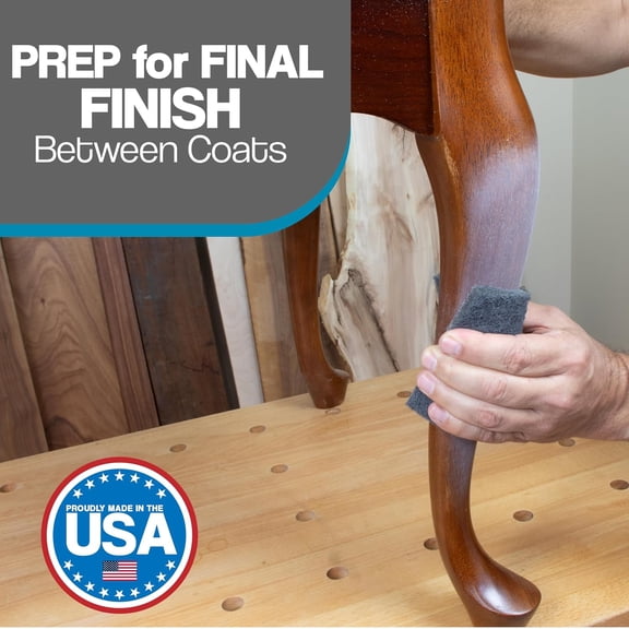 BDIUA-6" X 9" Non-Woven Grey Scuff Pads for Paint Prep, Very Fine Finishing Pads for Wood, Metal, Smoothing Surfaces Before Final Finish, Oxidation Removal, Restore Shine - 800 Grit - 10 Pack (Gray)