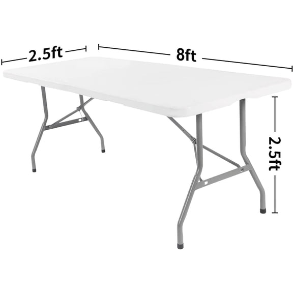BDIUA-8FT Spandex Table Cover Rectangular Stretch Spandex Tablecloth (Blue Mist,8FT)