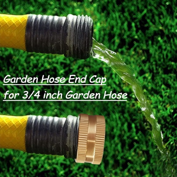 BDIUA-8PCS Brass Garden Hose End Cap Plug with Washer 3/4" GHT Female Thread Spigot Plugs Caps Fittings