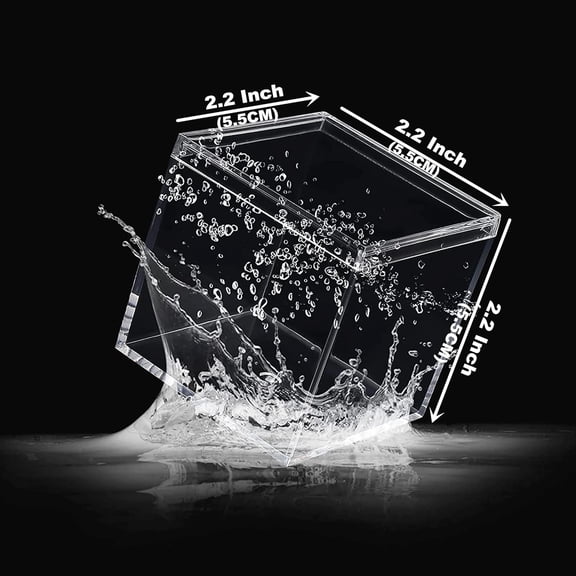 BDIUA-Acrylic Box Clear Boxes with Lid 12 Packs Small Candy Box Display Square Cube Wedding Graduation Party Decorations Jewlry Gift Box