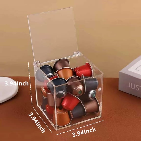 BDIUA-Acrylic Boxes with Hinged Lid Small Lucite Boxes Clear Display Box for Birthday Wedding Graduation Party Decoration Plastic Storage Boxes