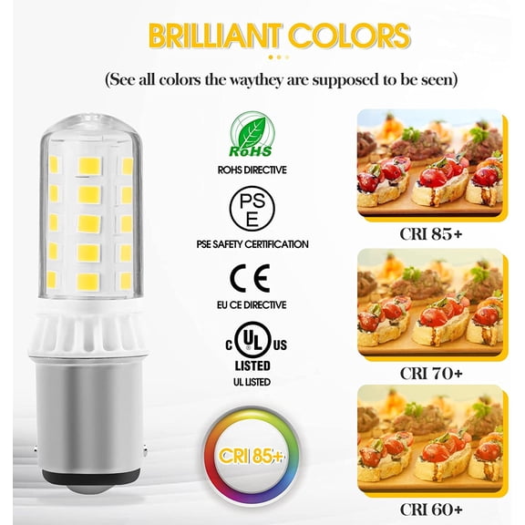 BDIUA-BA15D 3W 12-24V AC/DC 350LM Double Contact Bayonet LED Bulb with Push-in Base for Outdoor Landscape Lighting Path Deck Lights RV Lighting Compatible Models #1076 1142 Warm White 3000K