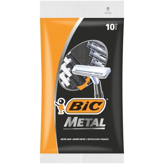 BDIUA-Bic Metal Quality Disposable Men's Shaving Razors, Best Single Blade, 10-Count