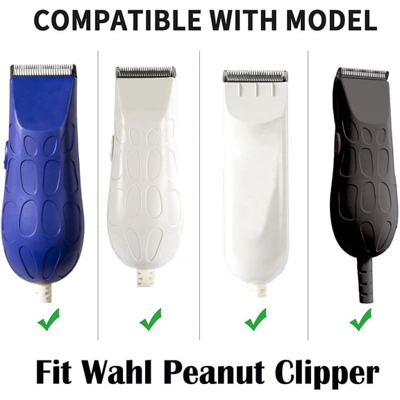 BDIUA-Black Professional Peanut Clippers/Trimmers Snap On Replacement Blades #2068-300-Fits Compatible with Peanut Hair Clipper