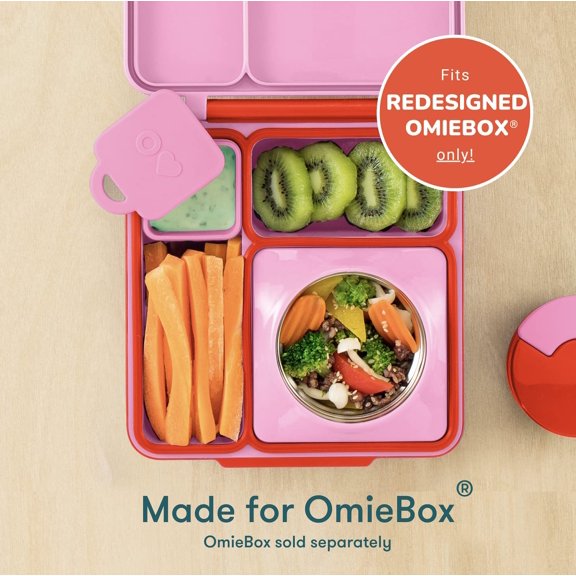 BDIUA-Box (2 pack) Leakproof Dips Containers To Go, Salad Dressing Container, Condiment Container with Lids - Food Safe Silicone - 4 ounces (Pink/Teal)