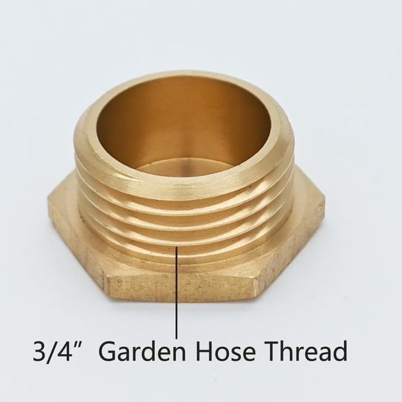 BDIUA-Brass Garden Hose Thread End Caps, 3/4" GHT Male Adapter, Pack of 2