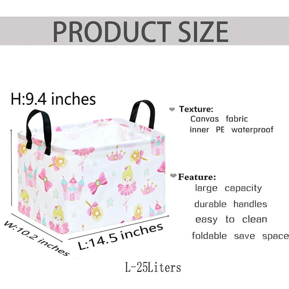 BDIUA-Castle Princess Storage Laundry Basket | Gift Storage Basket, Nursery Hamper, Home Bedroom, Laundry Hamper, Shelf Baskets