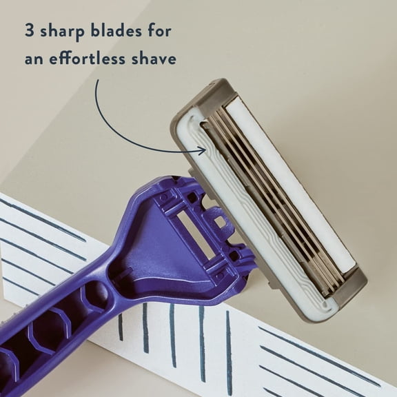 BDIUA-Disposable Razors for Men - 10 Count - 3-Blade Men's Razors for Travel and On-the-Go Convenience