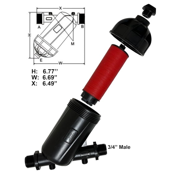 BDIUA-Drip Irrigation Disc Filter Y Filter - 120Mesh 3/4 inch Male Pipe Thread NPT for Lawn Garden Watering and Irrigation Hose Connectors - 1 Pcs