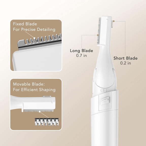 BDIUA-Eyebrow Trimmer,Electric Eyebrow Razor for Women,Painless Facial Hair Remover for Face Chin Neck Lips Peach Fuzz,Battery-Operate