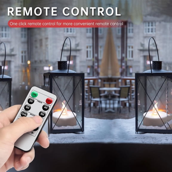 BDIUA-Flameless LED Tea Lights with Remote Control (Warm White) 12pcs | Timer, Flickering, 400+Hours Battery Operated Candles, Home Decoration, Festival Celebration, Dinner Parties