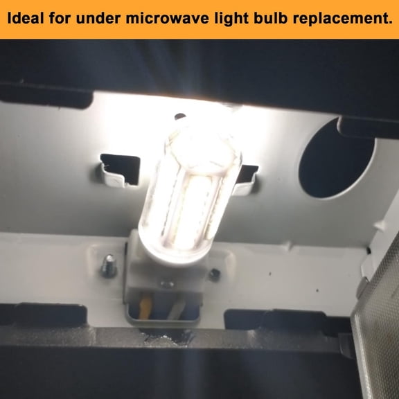 BDIUA-G8 Led Bulb Dimmable Under Microwave Light Bulb 50W Halogen Replacement for GE Samsung LG Over The Range Microwave Hood, 120V 5W 500LM Daylight White 6000K, Replaces WB08X10057 WB08X10051, 2-Pa