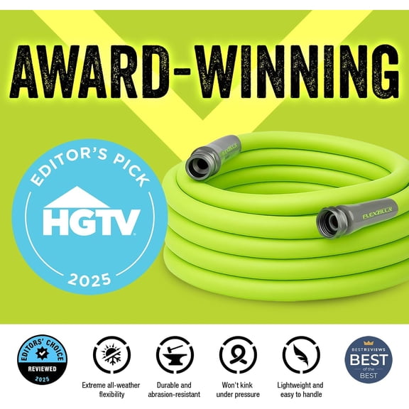 BDIUA-Garden Lead-in Hose 5/8 in. x 5 ft., Lightweight All-Weather Water Hose, Durable and Flexible, Leak-Free Connections