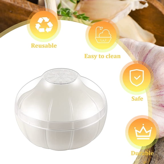BDIUA-Garlic Storage Containers, Reusable Garlic Keeper for Refrigerator, Individual Garlic Saver Holder Organizer for Fridge to Keep Garlic Fresh
