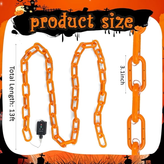 BDIUA-Halloween Chain String Light Decorations Outdoor Indoor - 10FT 160 LED Solar Halloween Decorations Battery String Lights8 Lighting Modes and Timer Function Waterproof Lights for Outdoor Decor,