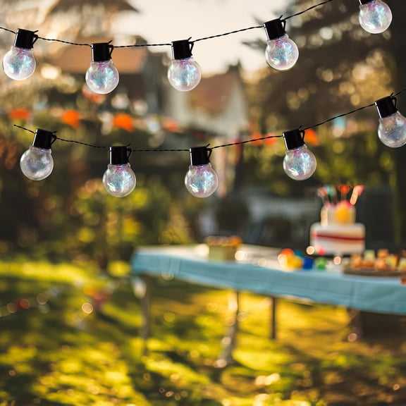 BDIUA-Ideaworks Solar Iridescent String Lights - 10ct Large