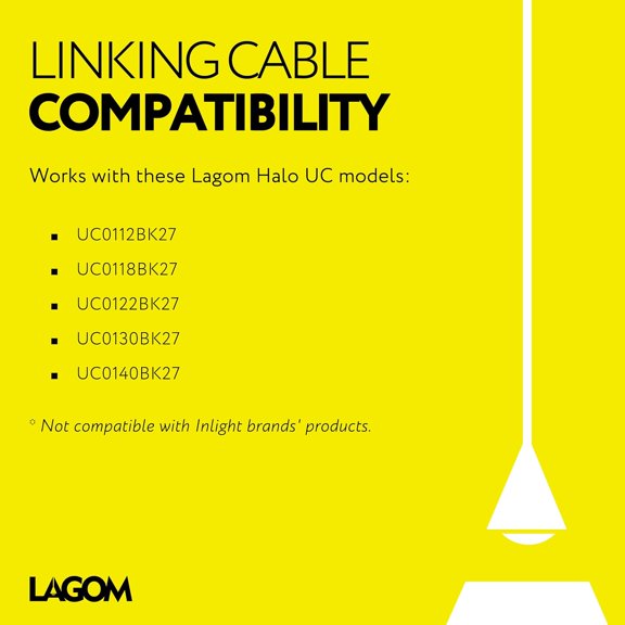BDIUA-Lagom 32-Inch Linking Cable for Halo Series Under-Cabinet Light Fixtures, Black, LC0132BK