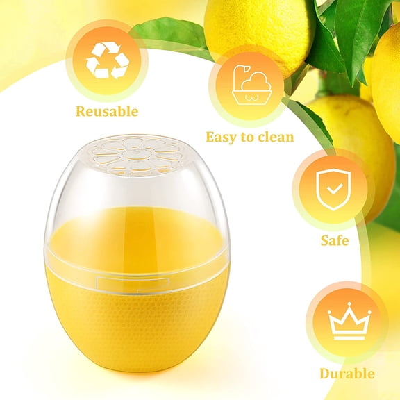 BDIUA-Lemon Storage Containers, Reusable Lemon Keeper for Refrigerator, Individual Lime Saver Holder Organizer for Fridge to Keep Lemon Fresh