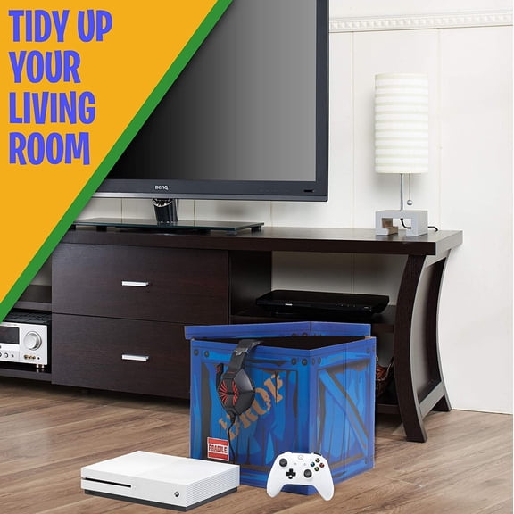 BDIUA-Loot Drop Box Large 14x14x14 Cardboard Box | Fun Party Decor & Storage Cube, Easy Assembly