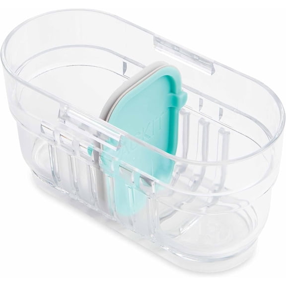 BDIUA-Mod Mini/Large Bento Food Storage Container, Mini, Mint Green, Shatterproof Clear Base, with Leak-resistant Divider, Microwavable, Dishwasher Safe, Designed for Snacks (Mini) or Lunch (Large)