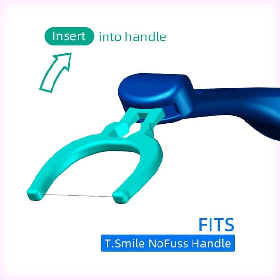 BDIUA-NoFuss Dental Flosser Refill Heads, Extra Strength Floss for Comfortable Clean, Fluoride Free, (200 Extra-Strength Floss Refills, Handle Not Included)